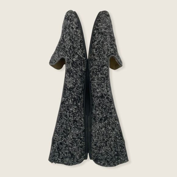 Abound 80% Poly/20% Wool Marled Gray Boucle Fabric Slip On Loafer Flat 8 - Picture 6 of 9